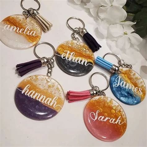 Buy Resin Art Name Keychain The Elegance