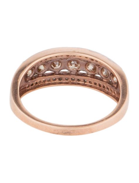 K Rose Gold Champagner Diamant Und Wei Er Diamant Halo Ring Etsy