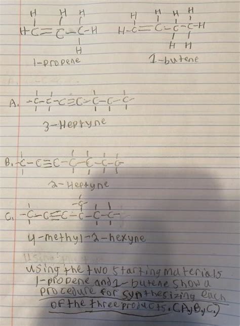 Solved HH H H l A HC C E H Н 1 t propene H H H 1 H 6 Chegg