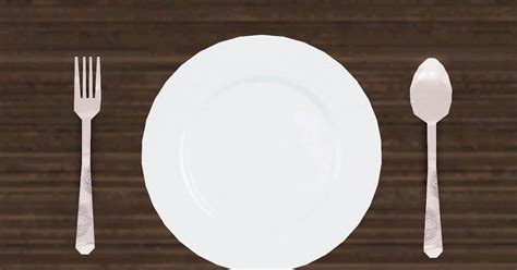 Dinner Plate [17 Colour Presets], Spoon and Fork - TS3