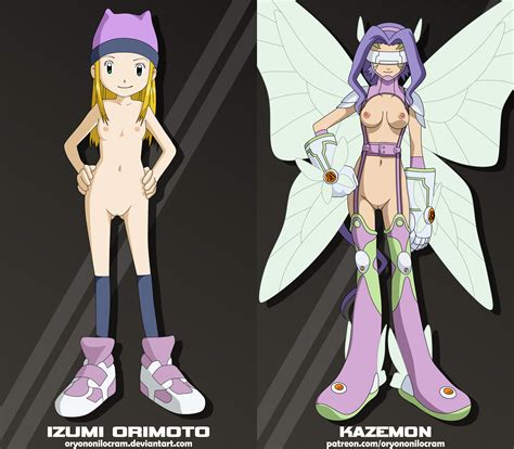 Oryononilocram Fairimon Orimoto Izumi Digimon Naked Footwear Absurdres Highres Nude