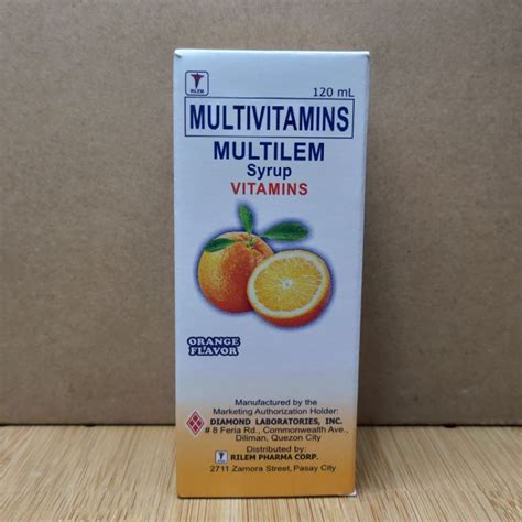 Multilem Multivitamins 60ml 120ml Syrup Shopee Philippines