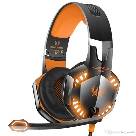 Fone De Ouvido Headset Gamer Kotion Each G2000 Preto Laranja Shopee