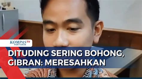 Tanggapan Gibran Soal Sekjen PDIP Hasto Sebut Sering Bohong Meresahkan