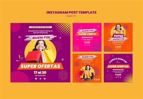 Postagens Do Instagram De Design Plano Buen Fin PSD Premium