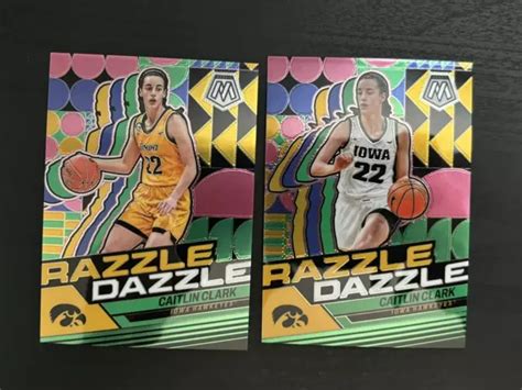 Panini Caitlin Clark Collection Mosaic Razzle Dazzle Cards Iowa