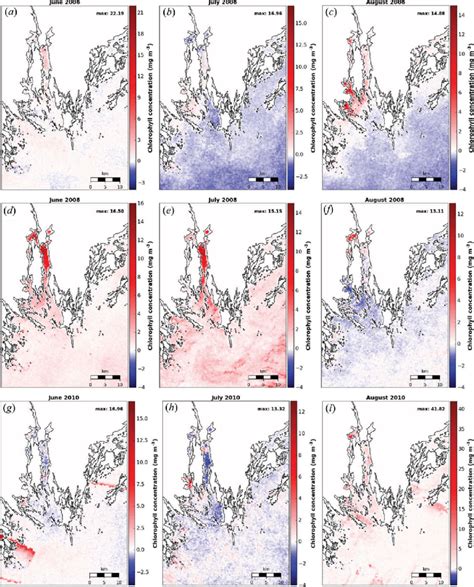 Monthly Anomalies Of The Chlorophyll A Concentration During Summer Download Scientific Diagram