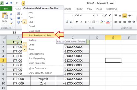 Print Worksheet In Excel Javatpoint