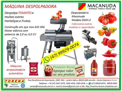 Polpa De Piment O M Quina Despolpadora Marca Macanuda