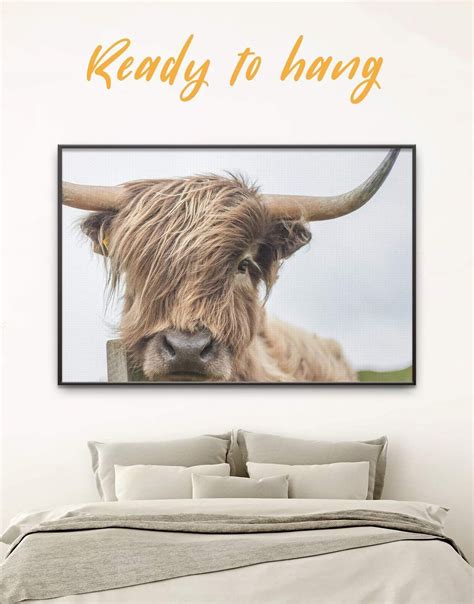 Highland Cow Canvas Wall Art TexelPrintArt Cow Wall Art Highland