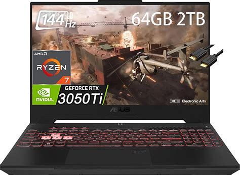 Asus Tuf Gaming A15 Ryzen 7 6800h · Rtx 3050 Ti 95w · 156” Full Hd 1920 X 1080 144 Hz