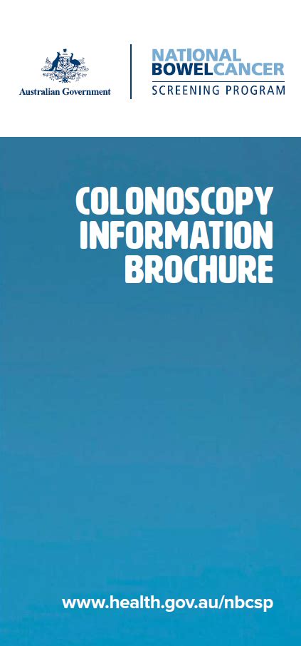 National Bowel Cancer Screening Program Colonoscopy Brochure Large