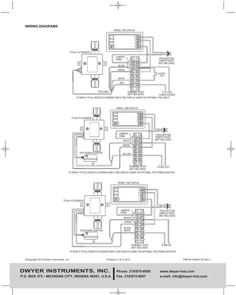 Dwyer instruments, inc, Wiring diagrams | Dwyer TM2 User Manual | Page 8 / 8