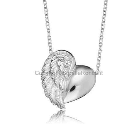 Collana Engelsrufer Cuore Ala Argento Ern Lilheartwing Sorelle Ronco