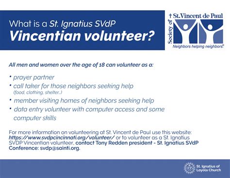 St. Vincent de Paul Society – St. Ignatius of Loyola Church