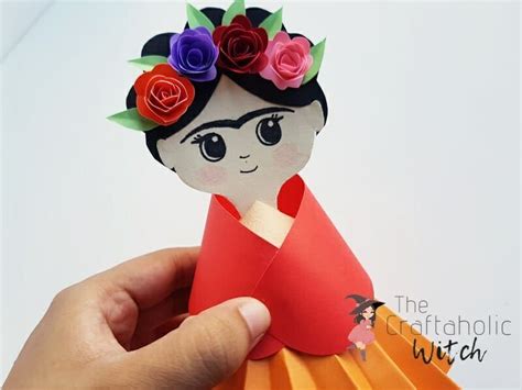 Recycle Toilet Paper Rolls Making Frida Kahlo Doll Cones Crafts