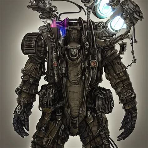 Hunter In Combat Dieselpunk Giant Walker Exoskeleton Stable Diffusion