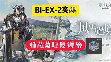 明日方舟※風雪過境【bi Ex 2突襲】低配4人輕鬆鍍層 Youtube