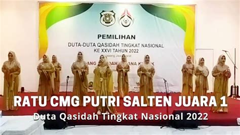 Ratu Cmg Putri Salten Juara Duta Qasidah Tingkat Nasional Ke Xxvi