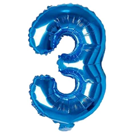 Blue Inch Number Foil Balloon Inch Birthday Foil Number Helium