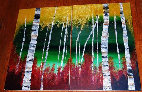 3ftx4ft Birch Tree Landscape Birch Tree Painting Birch Trees