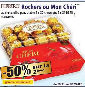 Promo Rochers Ou Mon Chéri Ferrero chez Norma iCatalogue fr