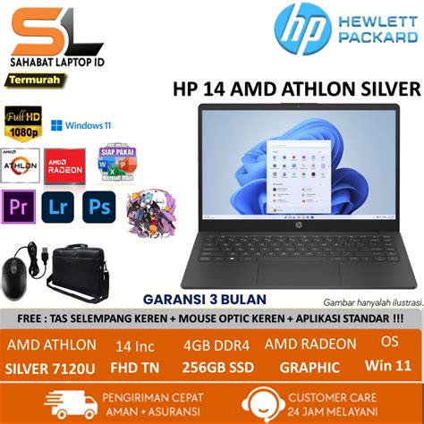 Jual Laptop Murah Hp Amd Athlon Silver U Ram Gb Ddr Ssd Gb