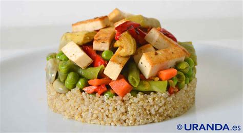 Receta Vegana De Tofu Cpn Menestra Y Quinoa Cocineando