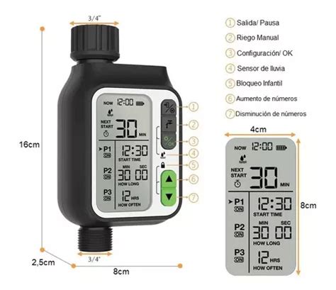 Programador Riego Canilla Digital Automatico Controlador En Venta En