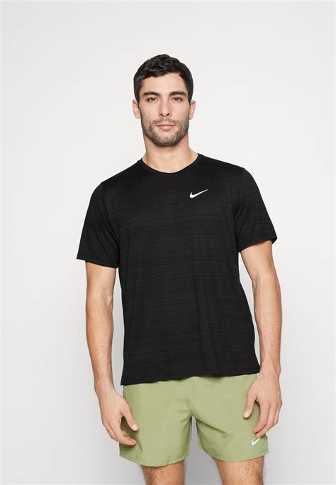 Nike Performance Miler Sport T Shirt Black Honeydew Silver Zwart