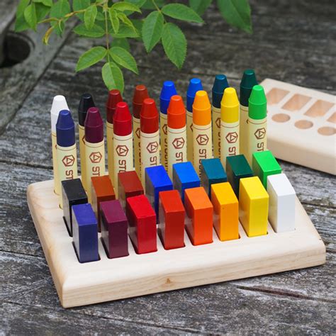 Crayon Stands Block Crayons Toy Craft Natural Toys