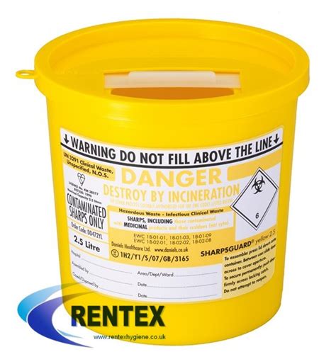 Sharps Bin 25 Litre Rentex Hygiene Washroom Services And Hygiene