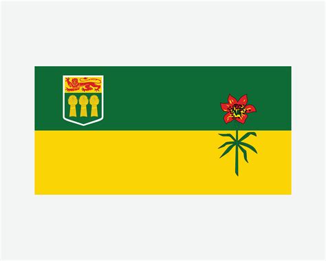 Saskatchewan Canada Province Flag. Flag of SK, CA isolated on white