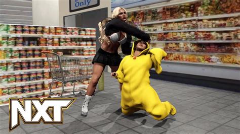 Wwe K Nxt Wendy Choo Tiffany Stratton Fight In The Grocery Store