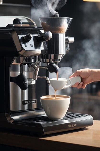 Premium AI Image | a barista preparing and using a coffee machine to ...