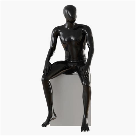 Abstract Male Mannequin Sitting D Model Cgtrader