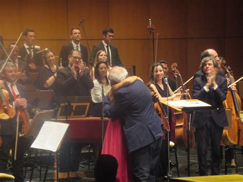 Composer Pinho Vargas Embracing The Violin Soloist Ana Per Flickr