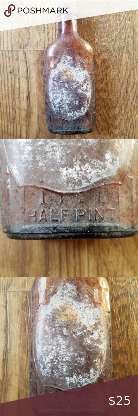 Vintage Prohibition Half Pint Whiskey Bottle And Lid Vintage Jars Whiskey Bottle Custom Fridge