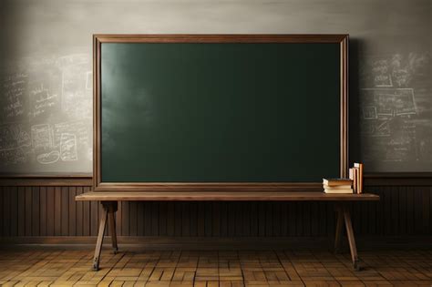 Premium Photo Blank Chalkboard In The Classroom