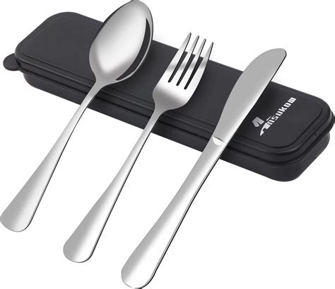 Amazon Travel Utensils With Case Travel Silverware Cutlery Lunch