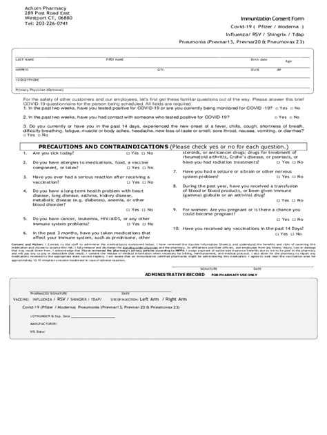 Fillable Online Achorn Pharmacy Fine Cosmetics New Patient Form Fax