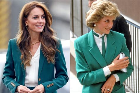 How Kate Middleton S Pantsuit Era Nods To Princess Diana