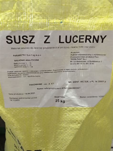 Lucerna Granulowana Susz Pasza Dla Koni Karma Wyszk W Olx Pl