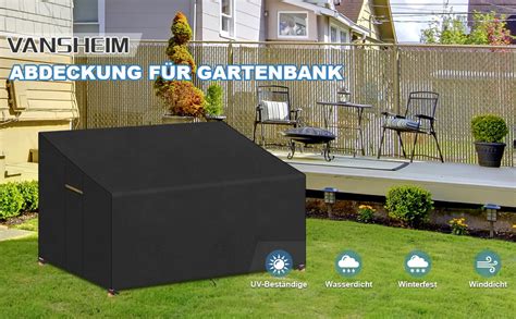 VANSHEIM Schutzhülle für Gartencouch Abdeckhauben für Sofas Abdeckung