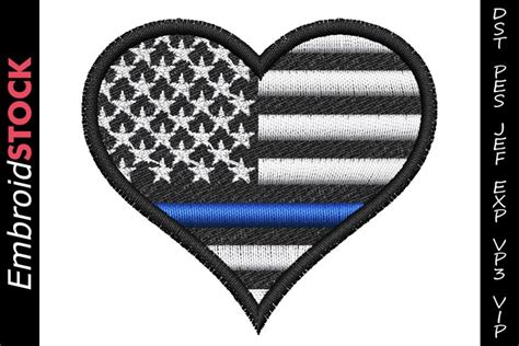 Thin Blue Line Heart (1083992)