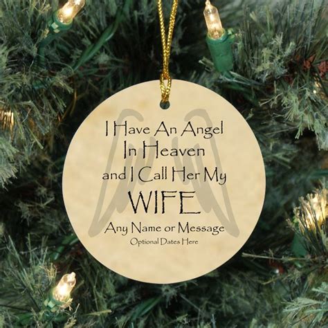 Angel Wife Christmas Memorial Ornaments - Sympathy Gifts for Men