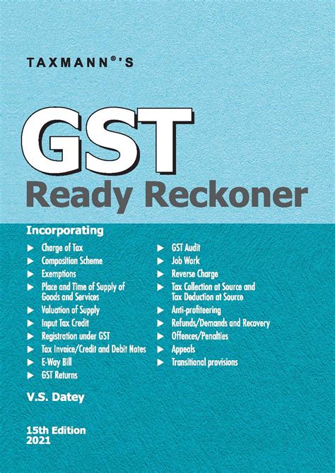 Buy Taxmanns Gst Ready Reckoner Ready Referencer For All Provisions Of