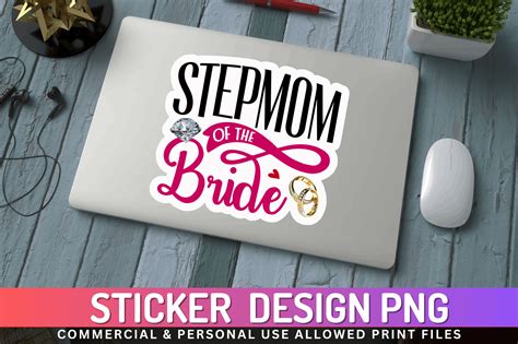 Stepmom Of The Bride Sticker Design Graphic By Regulrcrative · Creative