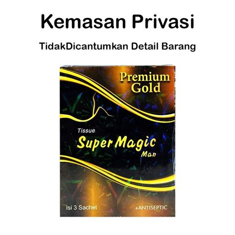 Jual Privasi Terjamin Tisu Super Magic Man Premium Gold Isi Sachet