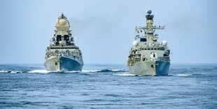 Arabian Sea India Uk Conduct Mega Tri Services Wargame